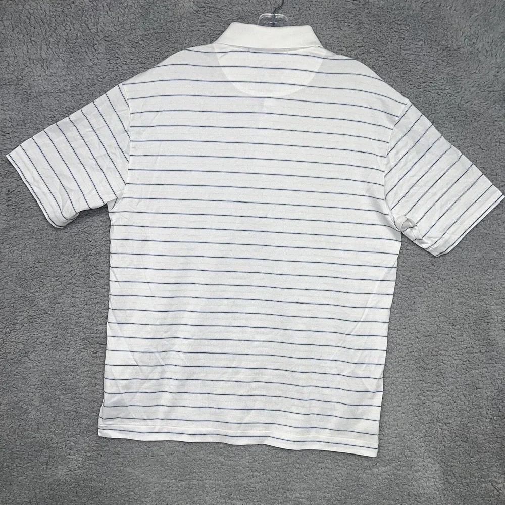 VTG Nike Tiger Woods Collection Shirt Men's Sz L Striped Golf Polo Single Stitch